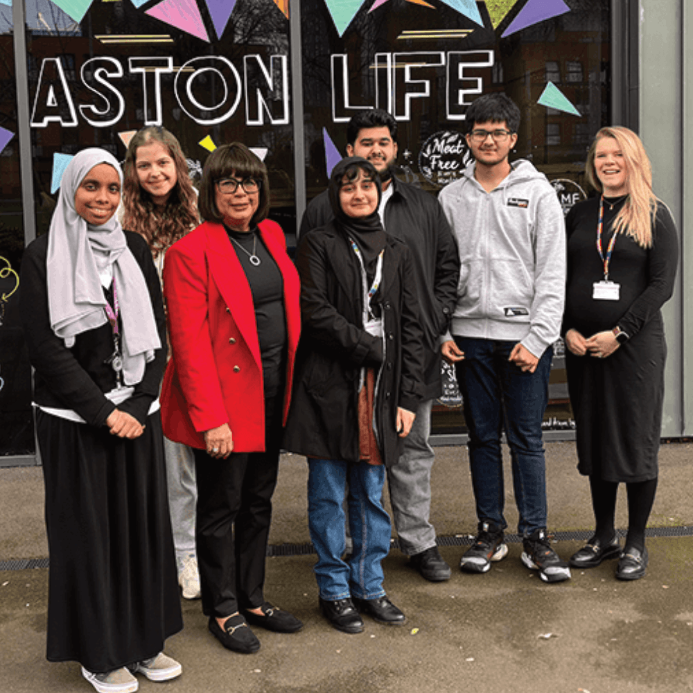 Carmen with Aston University students
