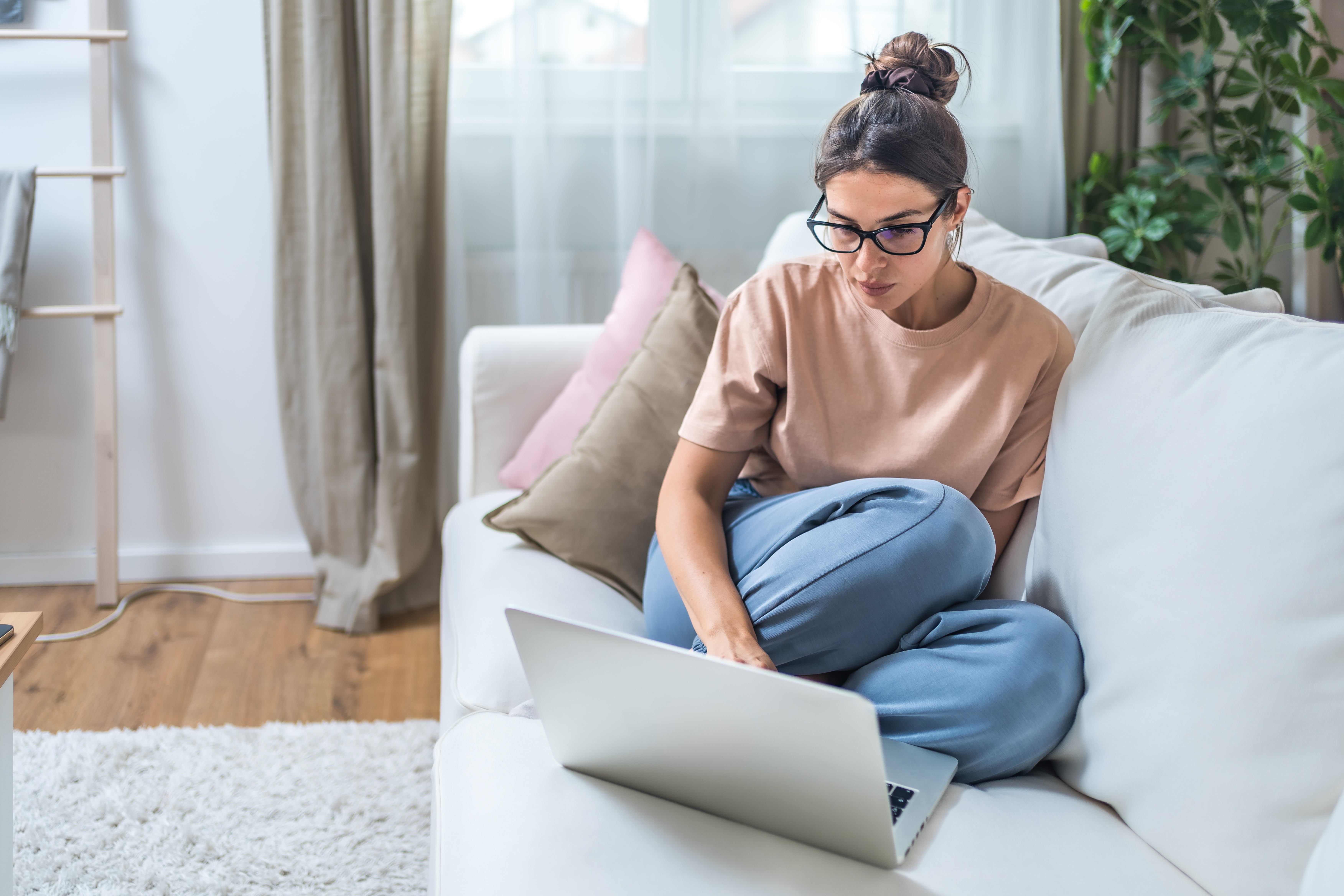 woman working at computer