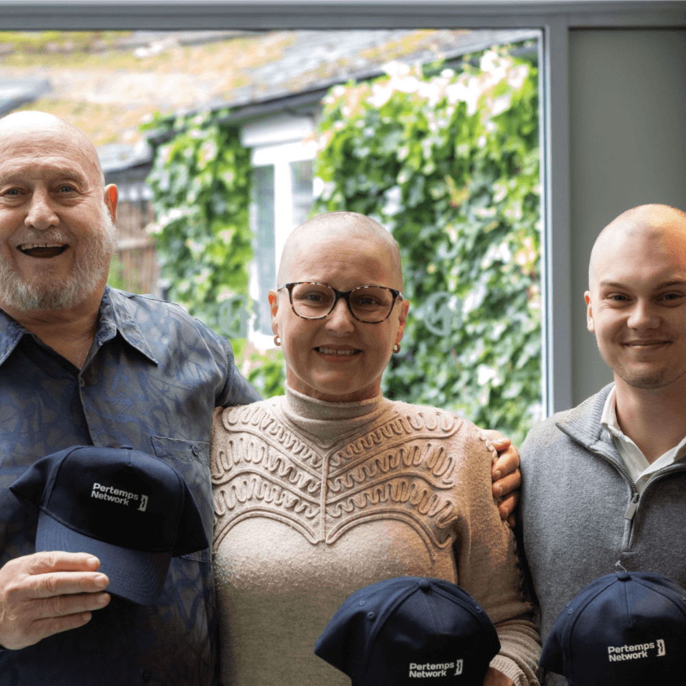 Lifetime President of Pertemps Tim Watts, Dawn West and Leo West